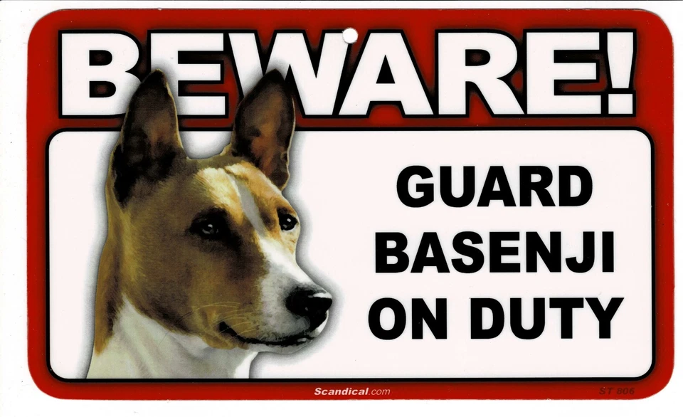 CUIDADO CON EL LETRERO LAMINADO RECTANGULAR BASENJI PERRO/MASCOTA. ENVÍO COMBINADO. Foto 1 de 1