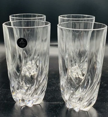 "Juego de 4 vasos de jugo de agua potable de cristal de 6"" de alto Royal Doulton Elegance" Foto 1 de 4
