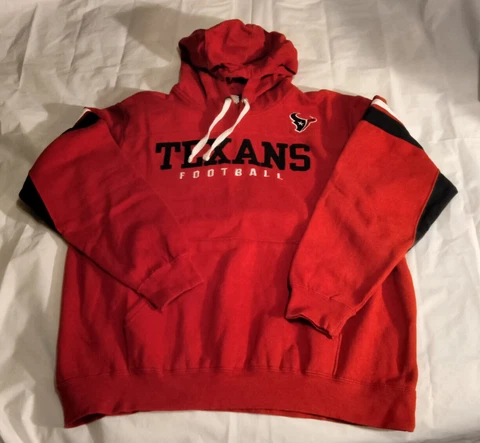 Houston Texans NFL Football Large Red Pullover Hoodie Sweatshirt Cover