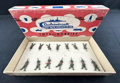 Authenticast Comet Toy Soldiers - German Infantry Prone - Metal - All Original - Image 1 of 4