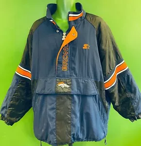 NFL Denver Broncos Pro Line Starter Vintage 1/2 Cremallera Chaqueta Abrigo Para Hombre X-Grande - Imagen 1 de 11