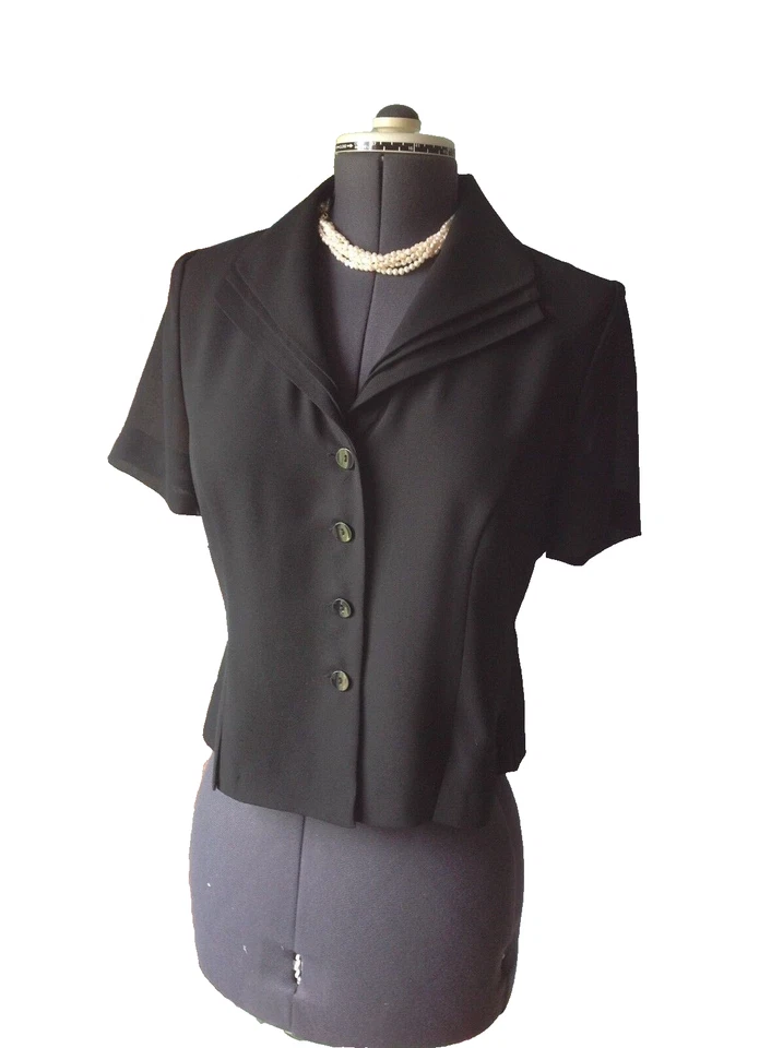 Женская блузка с коротким рукавом на пуговицах спереди Danny & Nicole Petite размер 12 - Изображение 1 из 1