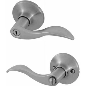 Honeywell Wave Privacy Door Lever, Satin Nickel , - Picture 1 of 5