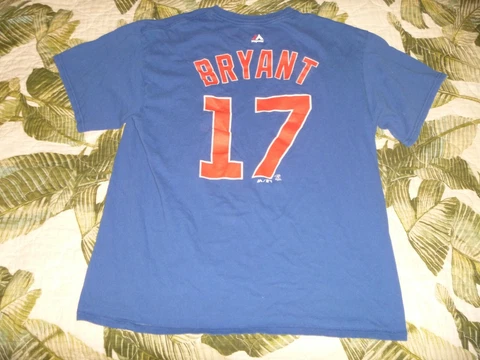 MAJESTIC CHICAGO CUBS BASEBALL JERSEY KRIS BRYANT T SHIRT MLB Cover