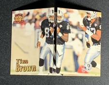 1995 Pacific Triple Folders Tim Brown #18 HOF