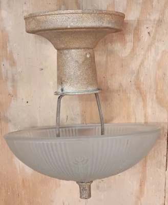 Lámpara de techo vintage esmerilada Celina vidrio pantalla piezas/restauración Foto 1 de 4