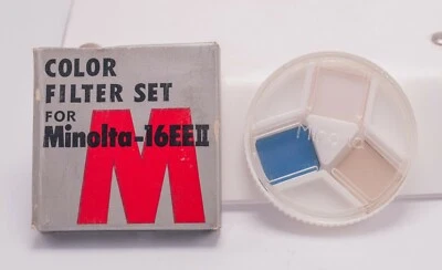 Raro NOS - Juego de filtros de color Minolta 16EEII 16 cámara subminiatura Foto 1 de 4