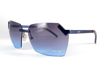 GAFAS DE SOL VINTAGE EXTE EX 512 AZUL PLATA SIN MONTURA PÚRPURA DEGRADADO 2001 ITALIA Foto 1 de 4