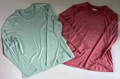 Lot 2 Columbia Women's Sz L River Chill II LS Tee Omni Freeze Cooling Base Layer - Image 1 of 4