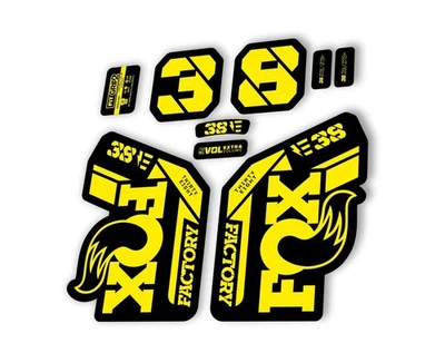 FOX 38 2021 E Bike Forks Suspension Factory Decal Sticker Adhesive Yellow - Image 1 of 2