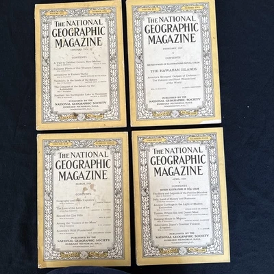 COMPLETE SET OF 1924 NATIONAL GEOGRAPHIC  MAGAZINES ~~ 101 YEARS OLD!!! - Image 1 of 4