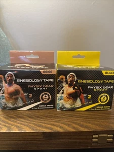 Lot Of 2 Physix Gear Sport Kinesiology Tape Pro Sports 2 In x 16.5ft Roll NEW - Picture 1 of 5