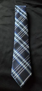 Us Polo Assn Mens Neck Tie Blue Plaid Pattern - Picture 1 of 4