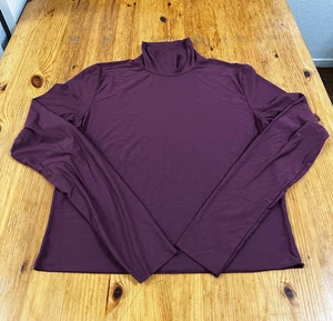 Commando Women Crop top Turtleneck Dar Red size M - Picture 1 of 7