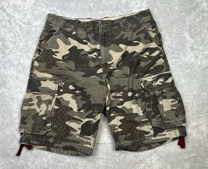Pantaloncini cargo Tommy Hilfiger etichetta rossa mimetici invecchiati taglia 34 - Foto 1 di 4