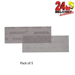 5 x Mirka Abranet Schleifstreifen 70x420 mm P240 Körnung HookNLoop Staubfrei Schleifmittel - Bild 1 von 1