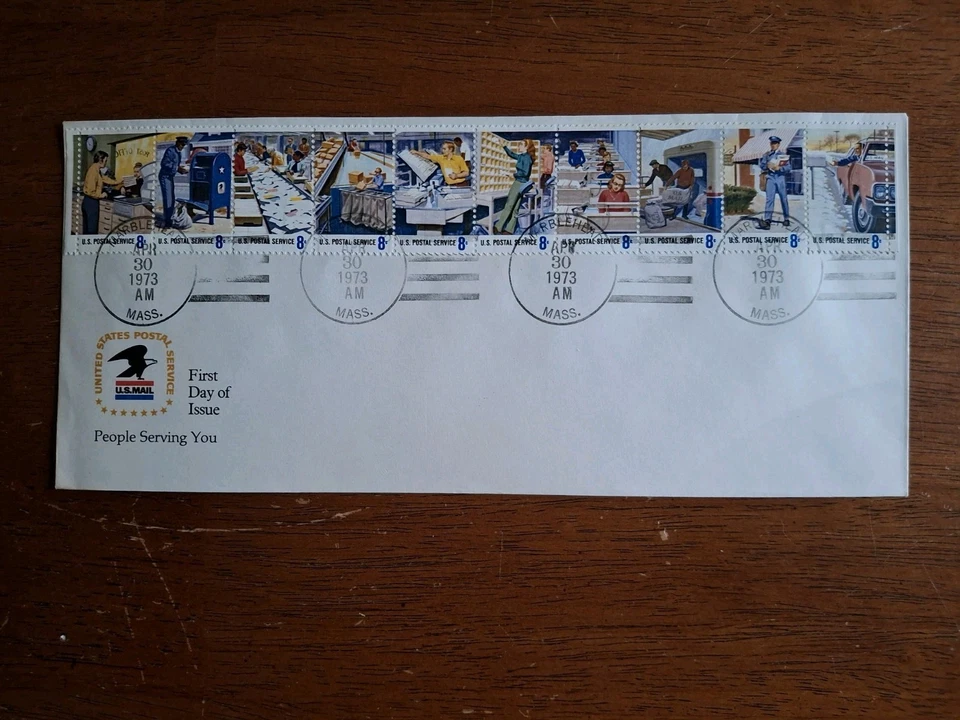 US FDC #1489-1498 USPS Postal People 4/30/1973 Marblehead Mass - Image 1 of 1