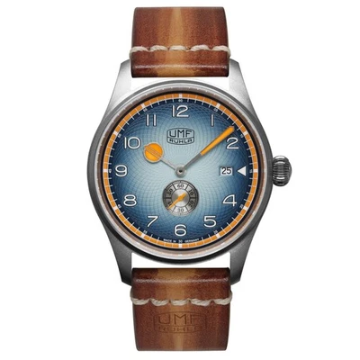 UMF Ruhla 1134-3, Titan, Quarz, Saphirglas, Armbanduhr, Lederband, 42mm - Bild 1 von 4