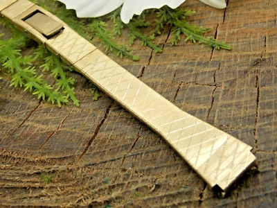 Vintage Pre-Owned Watch Band Butterfly Clsp Stainless Steel 11mm Bulova Accutron - Image 1 of 4