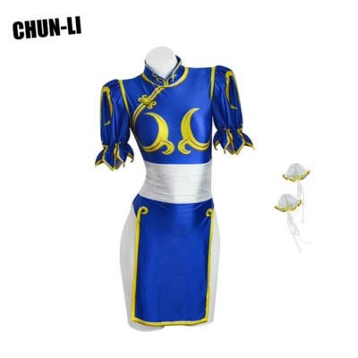 Sexy Mono Traje de Baño Chun Li Juegos con disfraces Cheongsam Vestido Trajes Disfraz con disfraces Foto 1 de 4