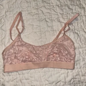 New Pink Auden Lace Unlined Comfort Bralette Bra Size XS - Picture 1 of 2