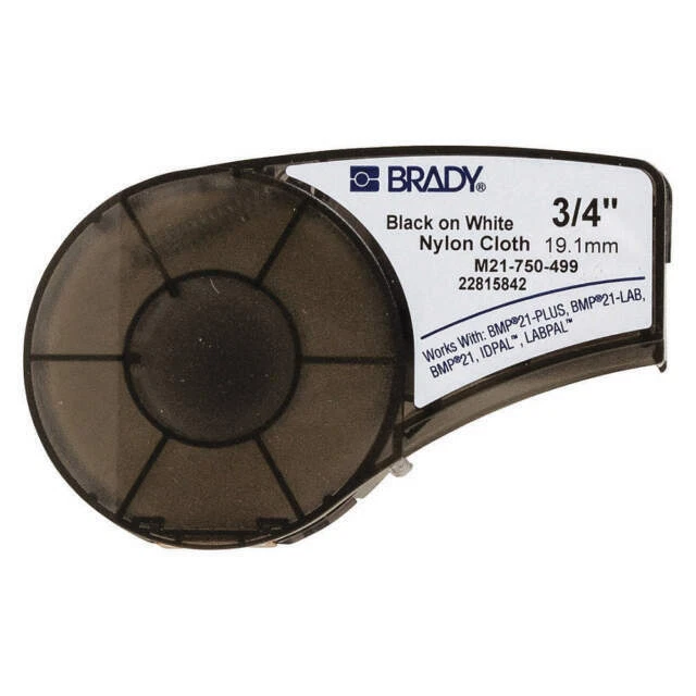 Brady M21750499 Label Tape - Black on White