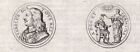 ok. 1700 Karol X. Gustaw Moneta Monety coin Miedzioryt graving