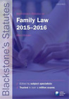 Blackstones Statutes on Family Law 2015-   2016 (Blackstones Statute Series), , 