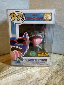 FUNKO POP DISNEY LILO & STITCH # 636 SUMMER STITCH SCENTED HOT TOPIC Exc W/Case - Picture 1 of 7