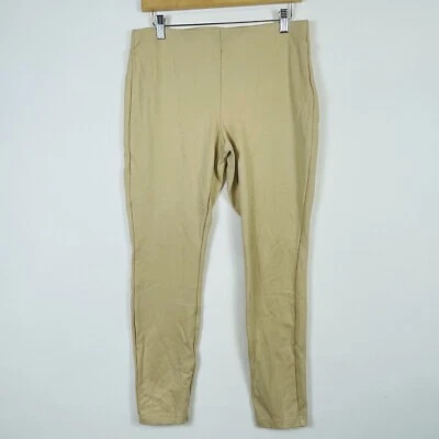 Nanette Lepore Beige Ponte Stretch Pull On Elastic Leggings Pants Womens Medium - Image 1 of 4