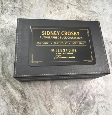 Sidney Crosby Autographed Signed Milestone Puck LE 1/87 Penguins Frameworth COA  - Image 1 of 4