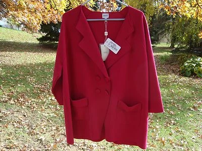 Chaqueta de vestir para mujer Armani Collezioni doble pecho roja talla 14 nueva con etiquetas nueva Foto 1 de 2