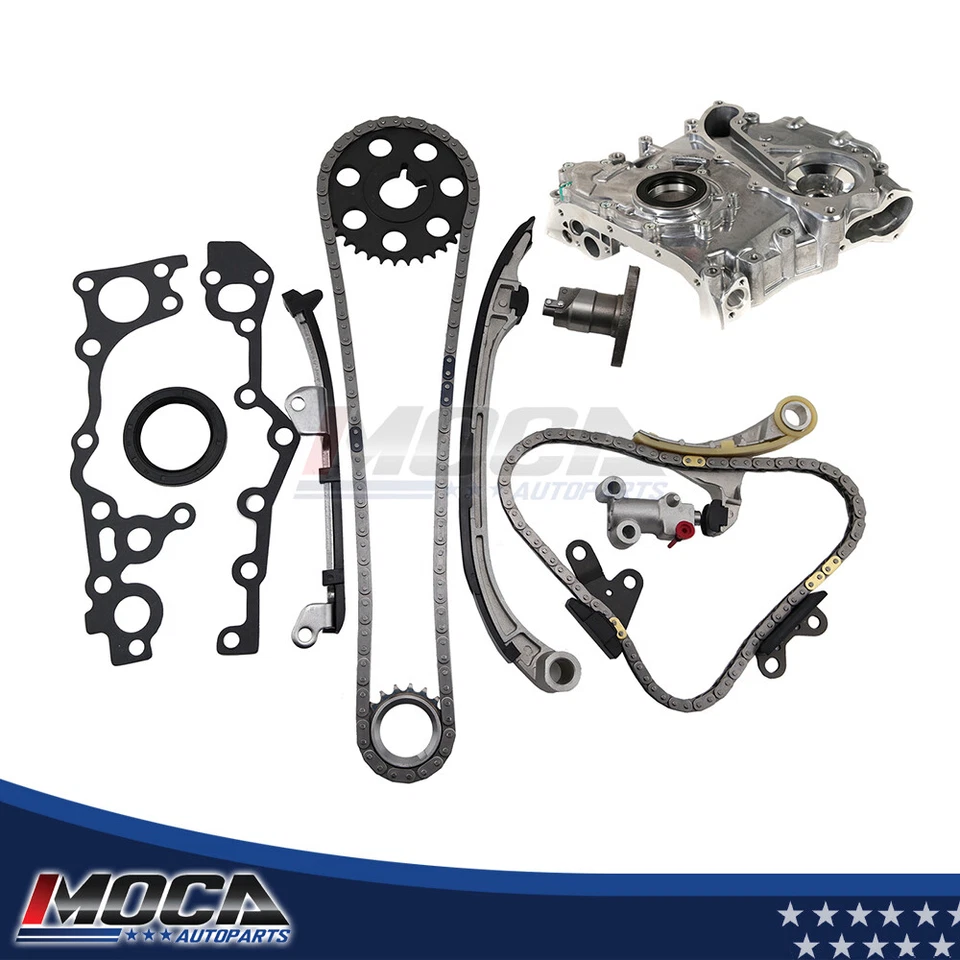 Timing Cover Chain Kit Oil Pump Fits 94-04 Toyota Tacoma 4Runner T100 2.7L 3RZFE - Image 1 of 4