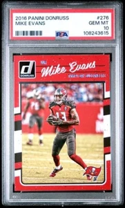 2016 Donruss #276 Mike Evans Buccaneers graded PSA 10 Gem Mint Pop 2 - Picture 1 of 1