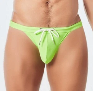 Sexy Mens Swim Briefs Bikini Lime Green 2XL fits 32" to 37" item in the U.S. - Picture 1 of 2
