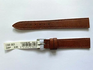 Correa de grano de lagarto marrón claro Morellato 16 mm con hebilla plateada - Imagen 1 de 2