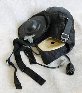 MiG Pilot Leather Summer Helmet Hat USSR Original 1990 57cm M Soviet Russian - Picture 1 of 9