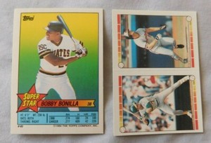 1989 Topps Super Star Sticker #40 Bobby Bonilla #168 #235 Sticker Back