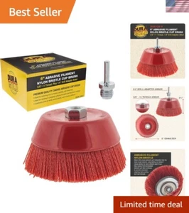 Efficient 6" Abrasive Filament Cup Brush - Prep for Truck Bed Liner Coatings - Picture 1 of 8