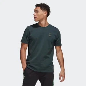 NWT ADIDAS Real Madrid Tiro 21 Lifestyler Heavy Cotton Tee Green Large - Picture 1 of 6