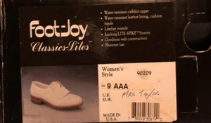 NIB Vintage FootJoy Classics 90209 Wingtip Pebbled Leather Golf Shoes Women 9AAA - Picture 1 of 11