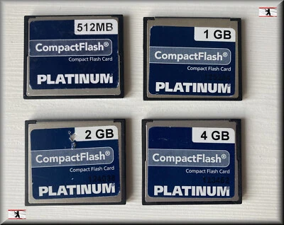 Platinum Compact Flash 512MB 1GB 2GB 4GB 8GB mit Schutzhülle - Image 1 of 2