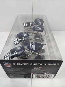 NFL Seattle Seahawks Football Helmet Shower Curtain Rings Hooks