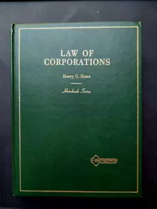 LAW OF CORPORATIONS 2nd Ed 1970 Vintage Law Book Hornbook Harry Henn - Bild 1 von 22