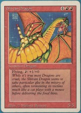 Shivan Dragon Revised HEAVILY PLD Red Rare MAGIC MTG CARD (ID# 211840) ABUGames