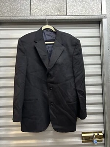 Blazer Abrigo Deportivo HATHAWAY PLATINUM Para Hombre 100% Cachemira Negro Hecho en Italia 44Sh - Imagen 1 de 9