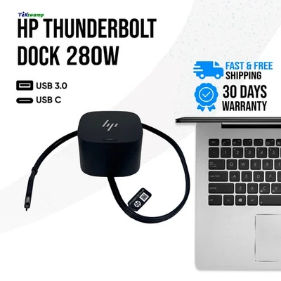 HP Thunderbolt 4K Docking Station 280W for EliteBook 850 G5 G6 G7 G8 G9 Laptops - Image 1 of 4