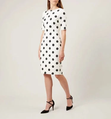 NEW HOBBS shift dress polka dot size UK 16 eur 44 usa 10 RRP £159 (DEFECTED) - Image 1 of 4
