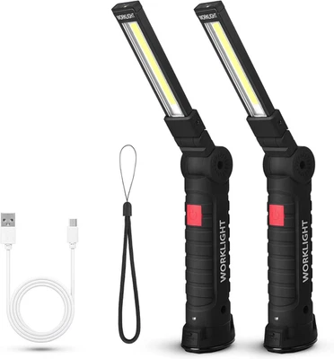 Linterna de Trabajo LED Recargable Giratoria 360° con 5 Modos de Iluminación Foto 1 de 4