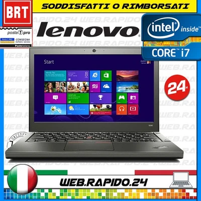 PC NOTEBOOK PORTATILE LENOVO X240 12.5" I7-4300U RAM 8GB SSD 128GB WIN 11      - Immagine 1 di 4